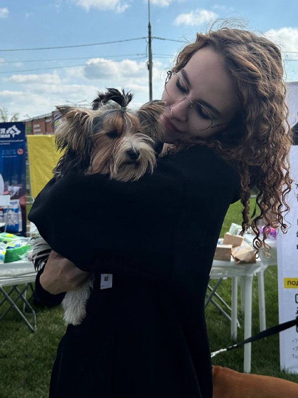 Алиса с собакой на мероприятии